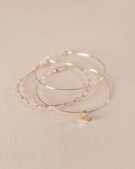 bracelet 3 joncs gold filled