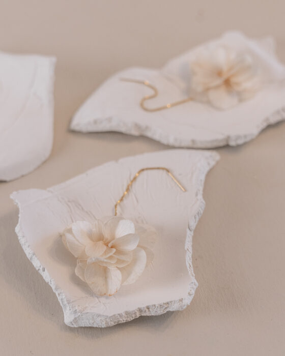 boucles d'oreilles pendantes hortensia