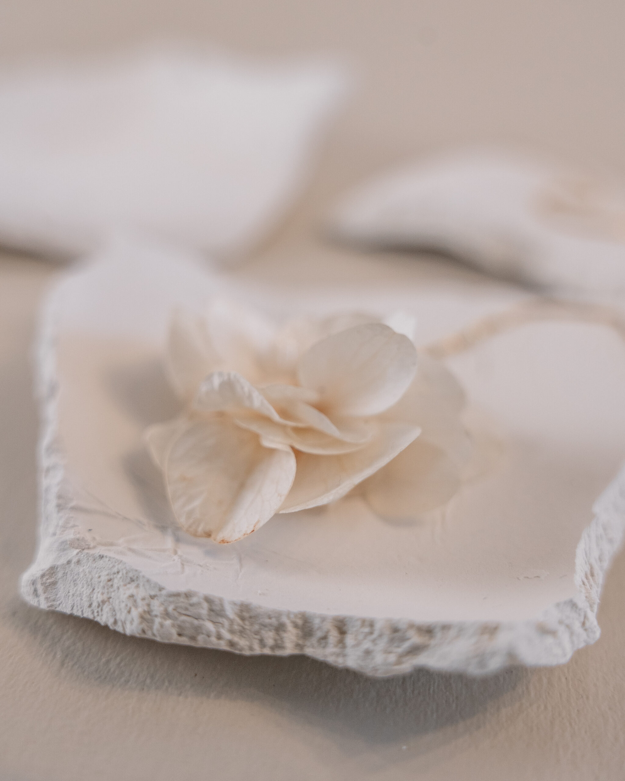 boucles d'oreilles petales d'hortensia
