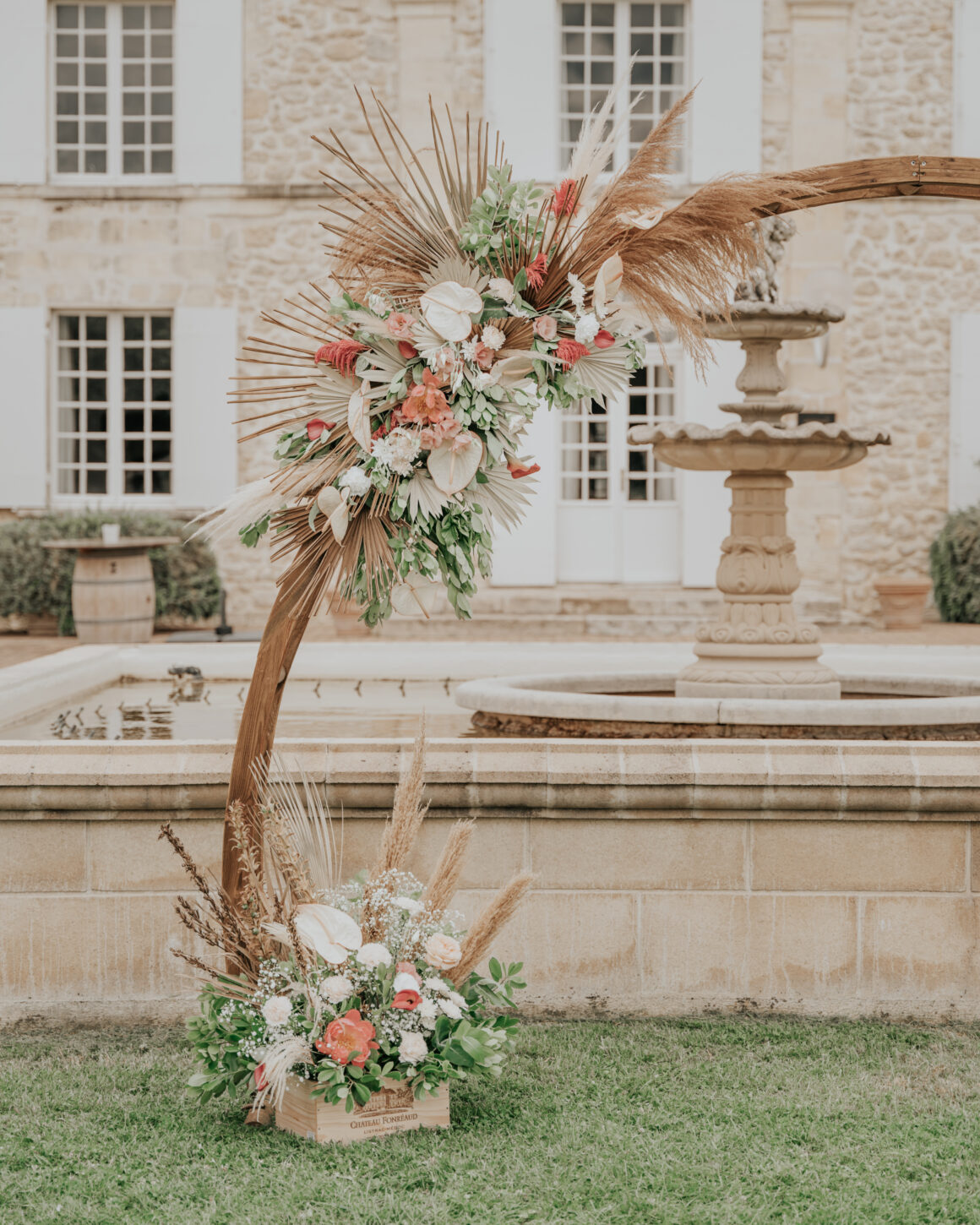 arche fleurie mariage bohème chic