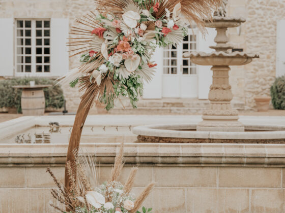 arche fleurie mariage bohème chic